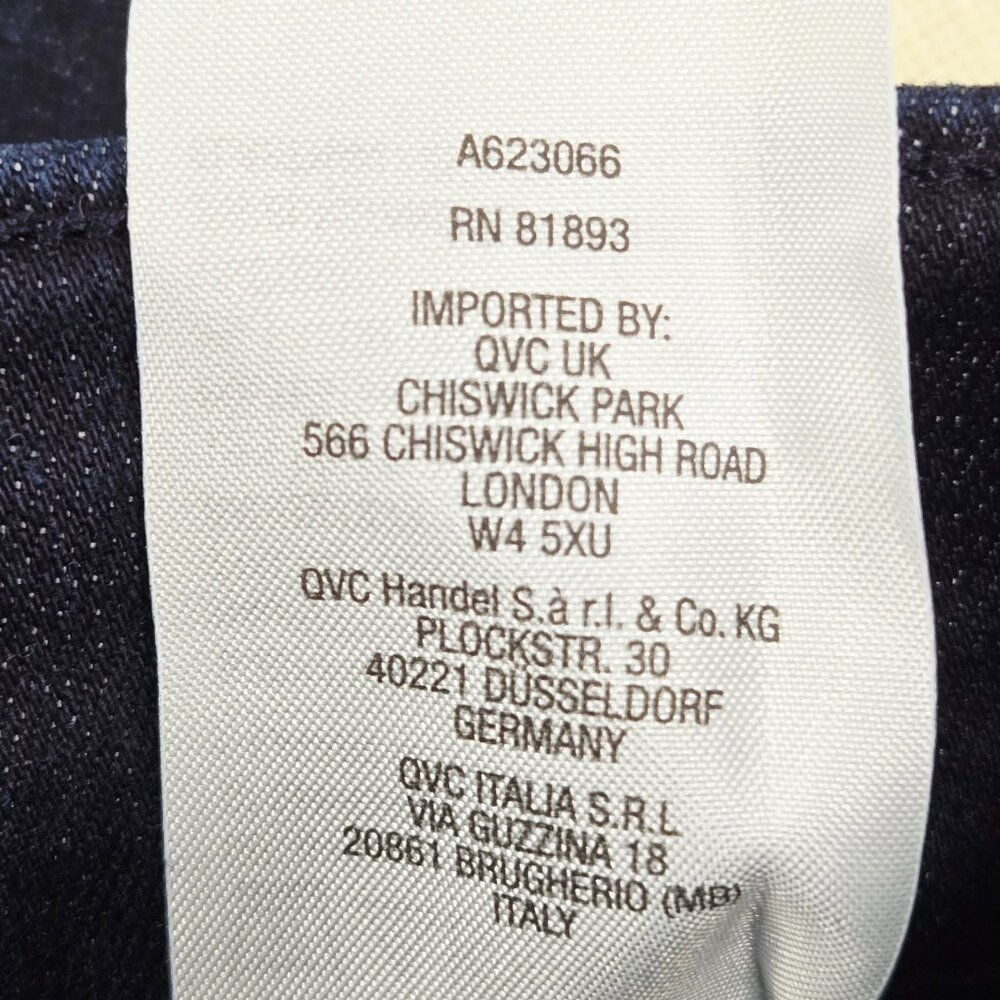 NWOT Denim & Co. Size 10 Regular Cozy Touch Slim Straight Jean Dark Wash $79 - Picture 7 of 9